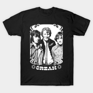 Cream \/\ Original Vintage Look Fan Design T-Shirt